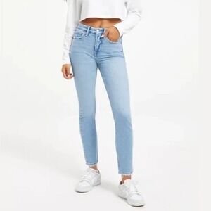 Good American Good Straight Natural Fray Hem Jeans Size 12 / 31 NEW